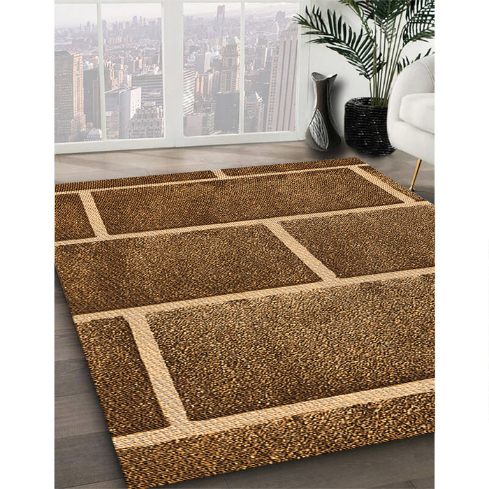 Machine Washable Transitional Red Brown Rug in a Family Room, wshpat629org