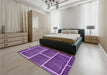 Patterned Purple Rug in a Bedroom, pat629pur