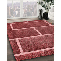 Patterned Red Rug, pat629rd