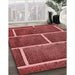 Patterned Red Rug in Family Room, pat629rd