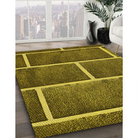 Patterned Orange Gold Rug, pat629yw