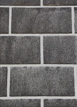 Patterned Charcoal Black Novelty Rug, pat629