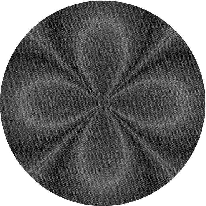 Square Patterned Charcoal Black Rug, pat63gry