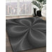 Patterned Charcoal Black Rug in Family Room, pat63gry