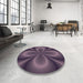 Patterned Plum Purple Rug in a Kitchen, pat63pur