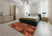 Machine Washable Transitional Orange Red Orange Rug in a Family Room, wshpat63rd