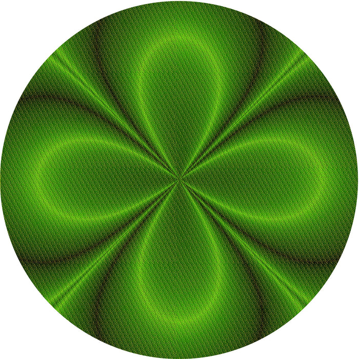 Square Patterned Deep Emerald Green Rug, pat63yw