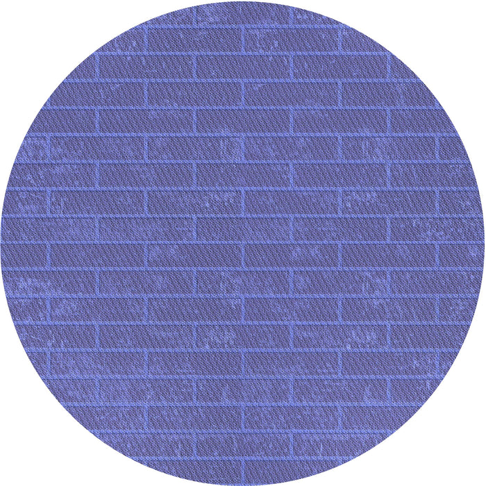 Square Patterned Light Slate Blue Rug, pat630blu