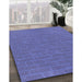 Patterned Light Slate Blue Rug in Family Room, pat630blu