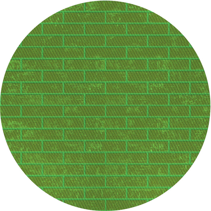 Square Patterned Seaweed Green Rug, pat630grn