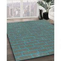 Patterned Gray Rug, pat630lblu