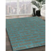 Patterned Gray Rug in Family Room, pat630lblu