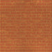 Round Patterned Neon Orange Rug, pat630org