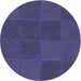 Square Patterned Blue Rug, pat631blu