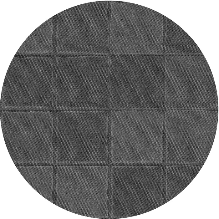 Square Machine Washable Transitional Dark Gray Black Rug in a Living Room, wshpat631gry