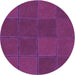 Square Patterned Purple Rug, pat631pur