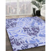 Machine Washable Transitional Blue Rug in a Family Room, wshpat632blu