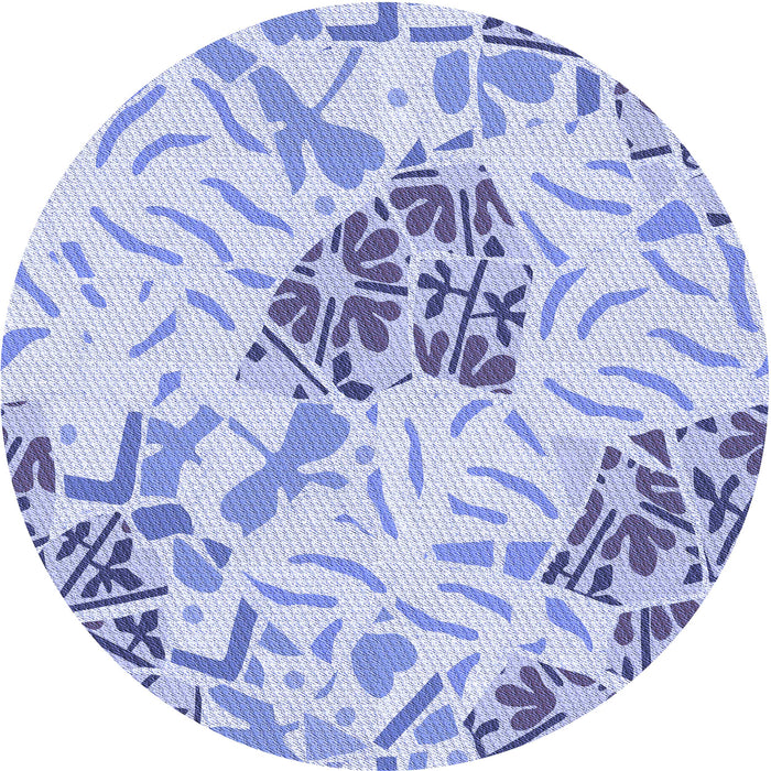 Square Patterned Blue Rug, pat632blu