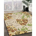 Machine Washable Transitional Copper Brown Rug in a Family Room, wshpat632brn