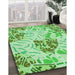 Patterned Jade Green Rug in Family Room, pat632grn