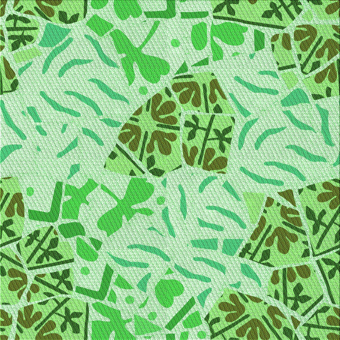 Round Patterned Jade Green Rug, pat632grn