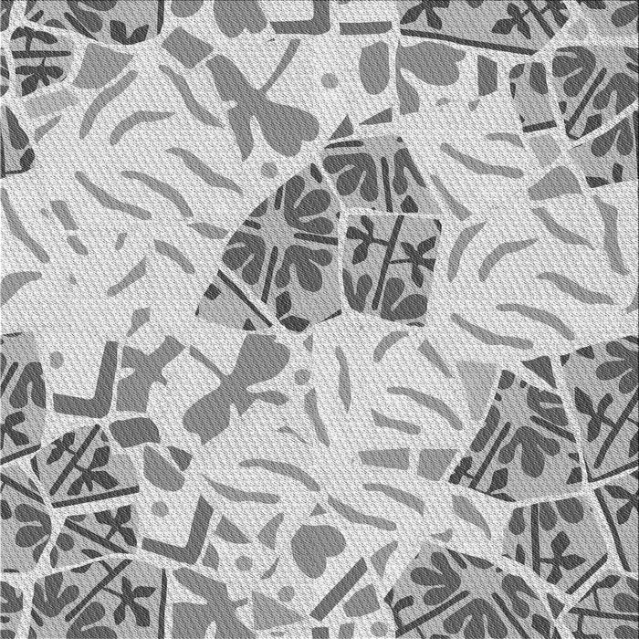 Round Patterned Gray Rug, pat632gry