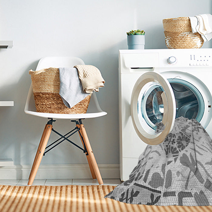 Machine Washable Transitional Gray Rug in a Washing Machine, wshpat632gry