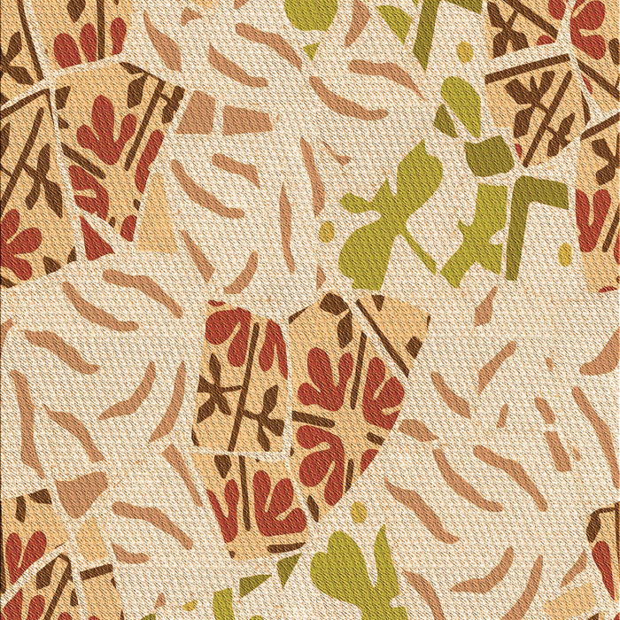 Patterned Orange Rug, pat632org