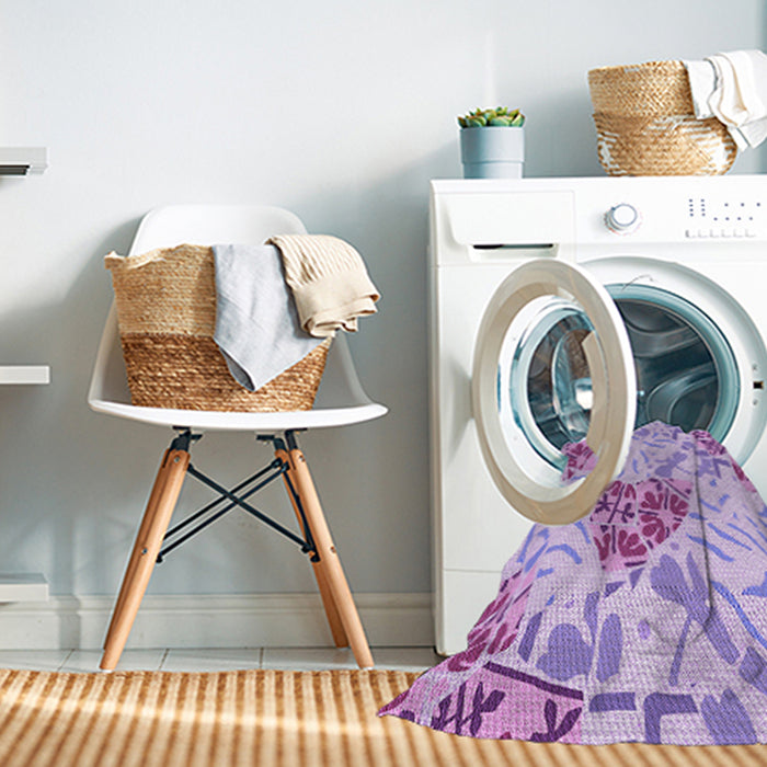 Machine Washable Transitional Blossom Pink Rug in a Washing Machine, wshpat632pur