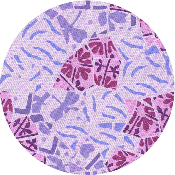 Square Machine Washable Transitional Blossom Pink Rug in a Living Room, wshpat632pur