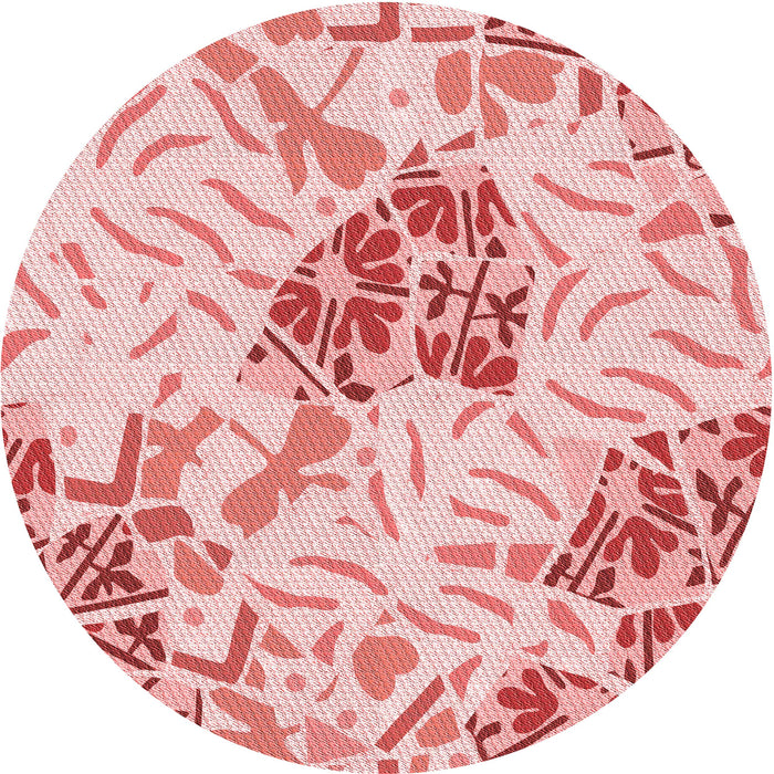 Square Patterned Orange Rug, pat632rd