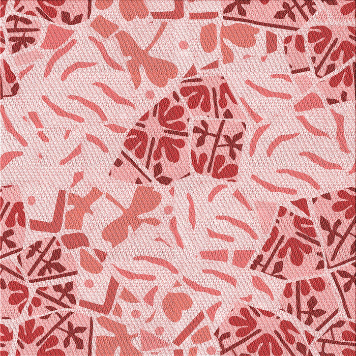 Round Patterned Orange Rug, pat632rd