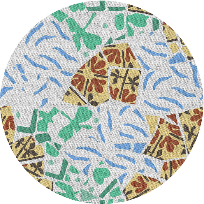 Sideview of Patterned Army Brown Novelty Rug, pat632