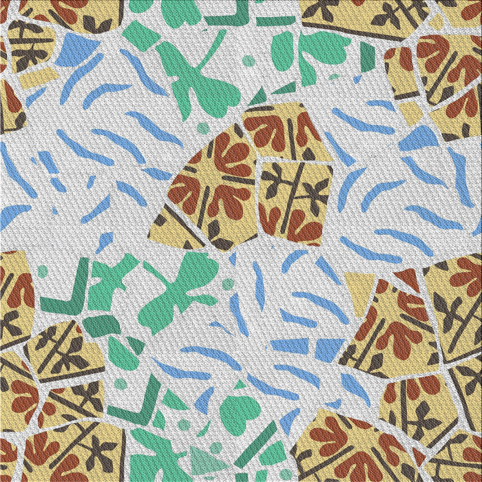 Square Patterned Army Brown Novelty Rug, pat632