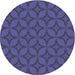 Square Patterned Dark Slate Blue Purple Rug, pat633blu