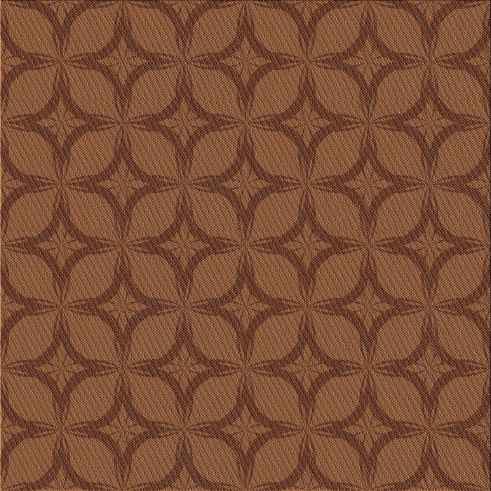 Round Machine Washable Transitional Saffron Red Rug, wshpat633brn