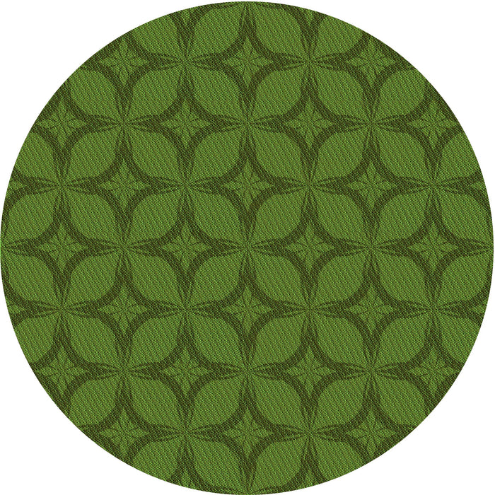 Square Patterned Dark Lime Green Rug, pat633grn