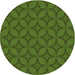 Square Patterned Dark Lime Green Rug, pat633grn