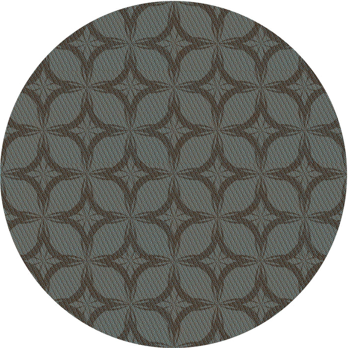 Square Patterned Grayish Turquoise Green Rug, pat633lblu
