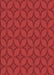 Machine Washable Transitional Red Rug, wshpat633rd