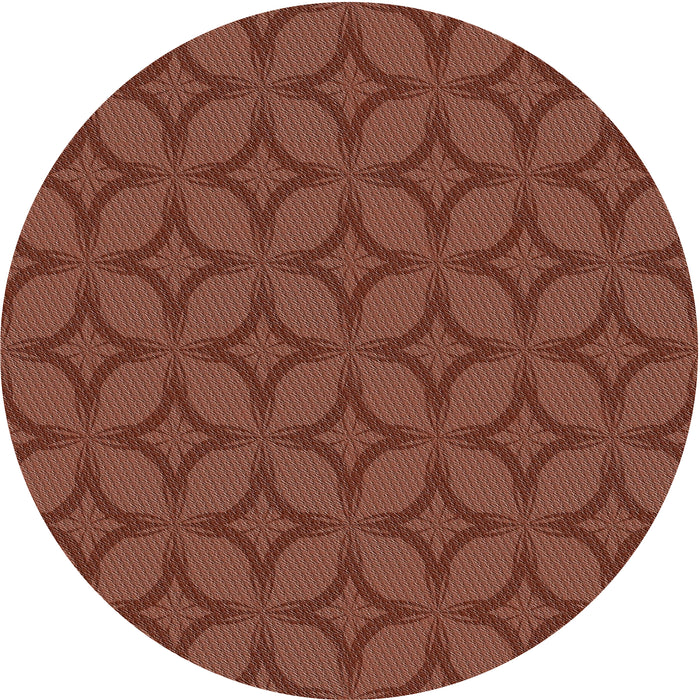 Sideview of Patterned Saffron Red Novelty Rug, pat633