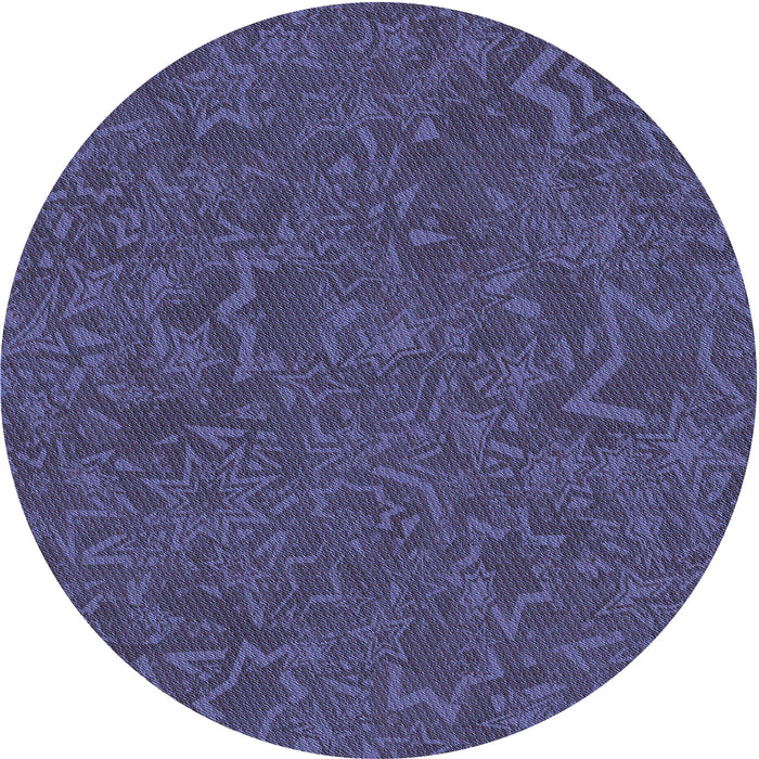 Square Machine Washable Transitional Slate Blue Rug in a Living Room, wshpat634blu
