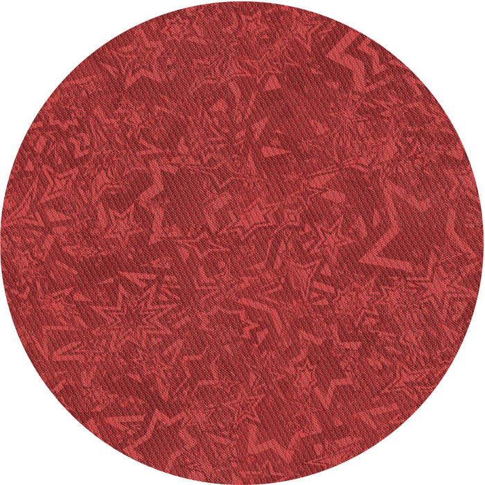 Square Patterned Red Rug, pat634rd