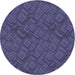 Square Patterned Slate Blue Rug, pat635blu