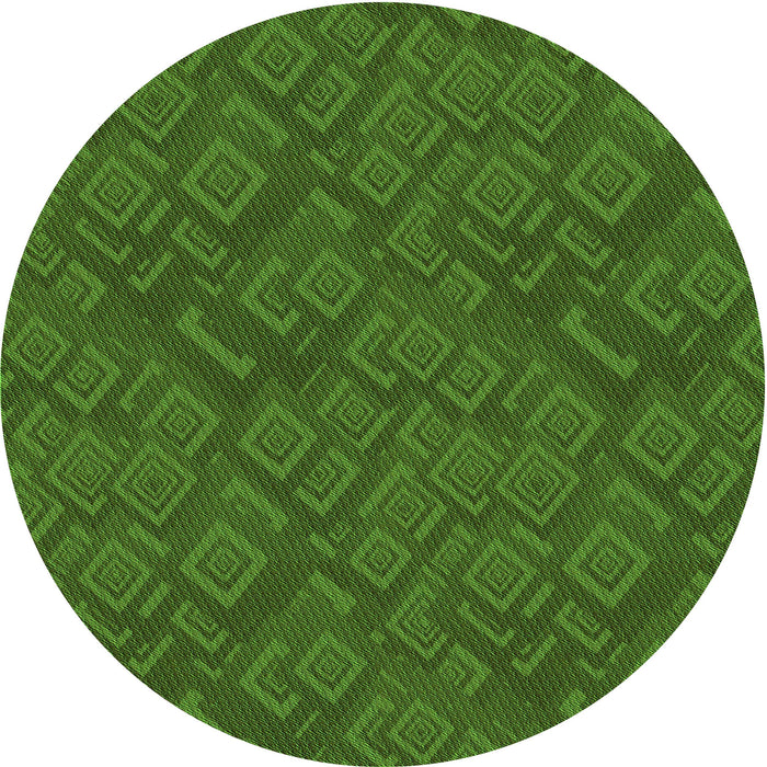 Square Machine Washable Transitional Dark Lime Green Rug in a Living Room, wshpat635grn