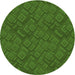 Square Patterned Dark Lime Green Rug, pat635grn