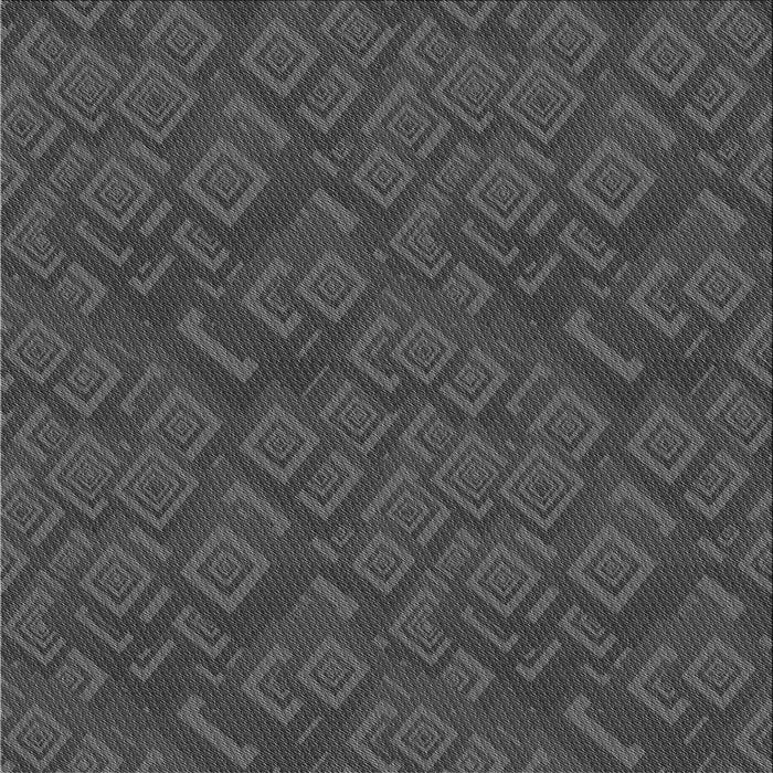 Round Patterned Dark Gray Black Rug, pat635gry