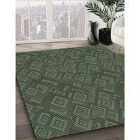 Patterned Hazel Green Rug, pat635lblu