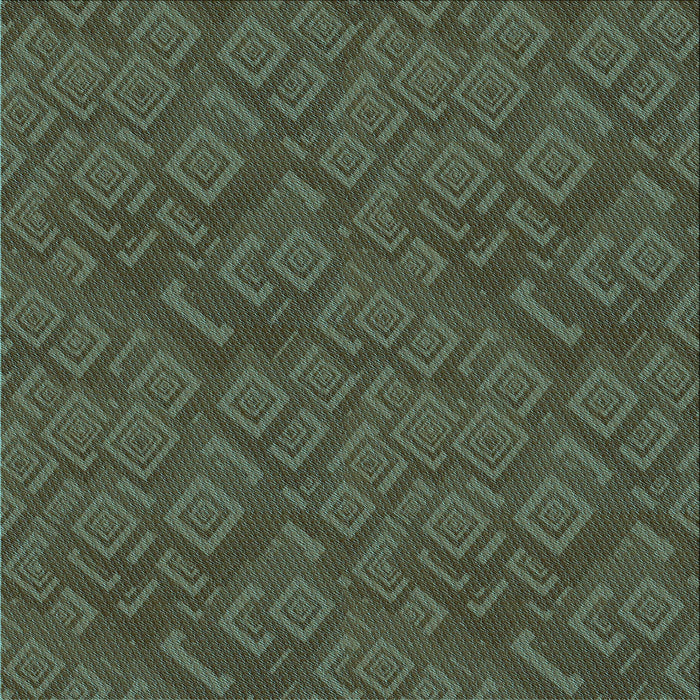 Round Patterned Hazel Green Rug, pat635lblu