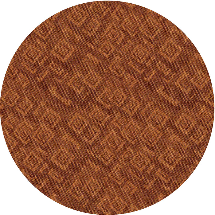 Square Patterned Orange Red Orange Rug, pat635org